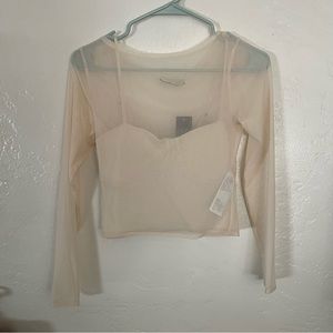 Abercrombie Mesh Long Sleeve Top
